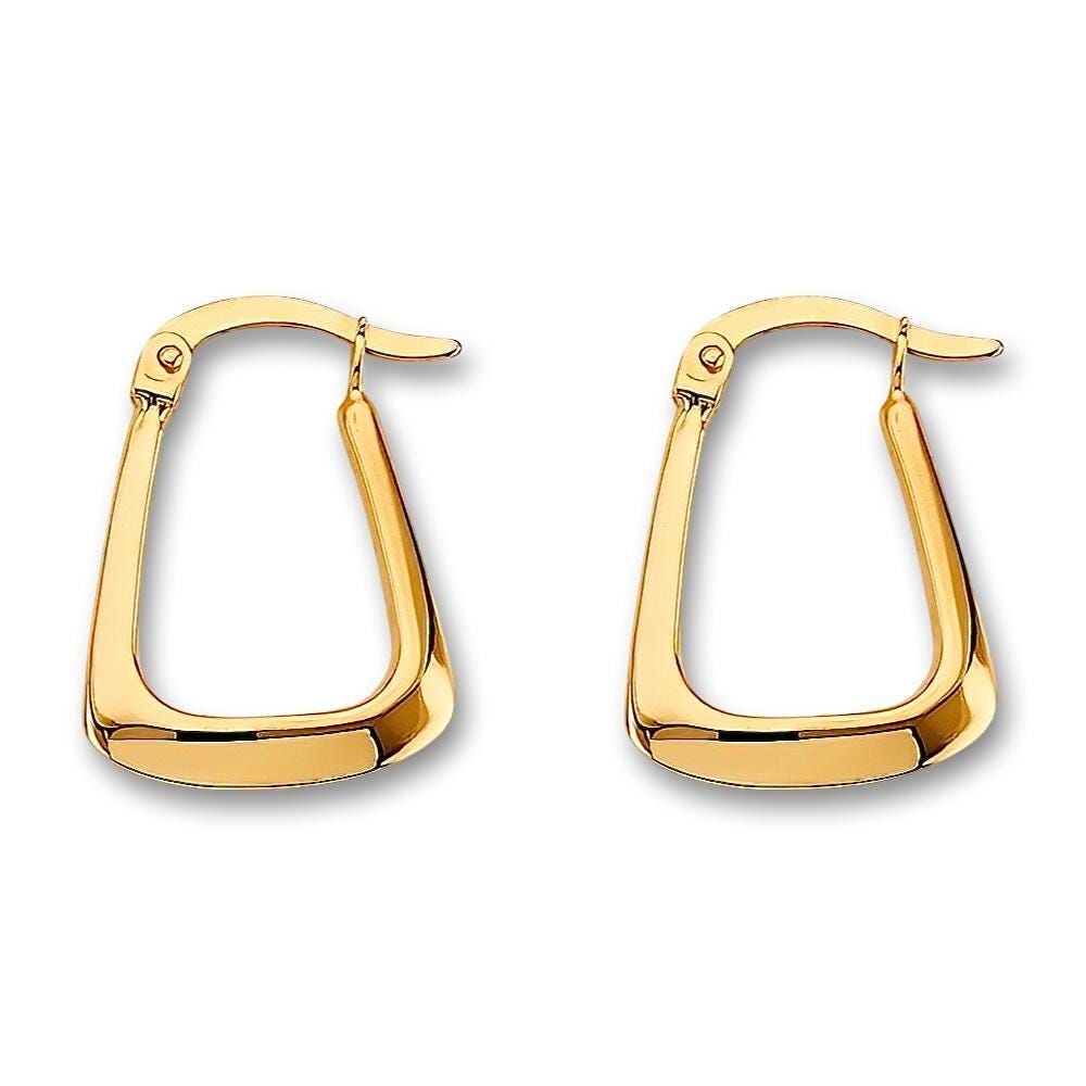 14K Yellow Gold Hollow Hoop Earrings | Dainty Jewelry By Tehrani Jewelry